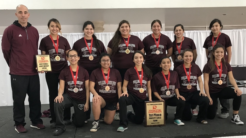 Varsity Girls Powerlifting Meet Results