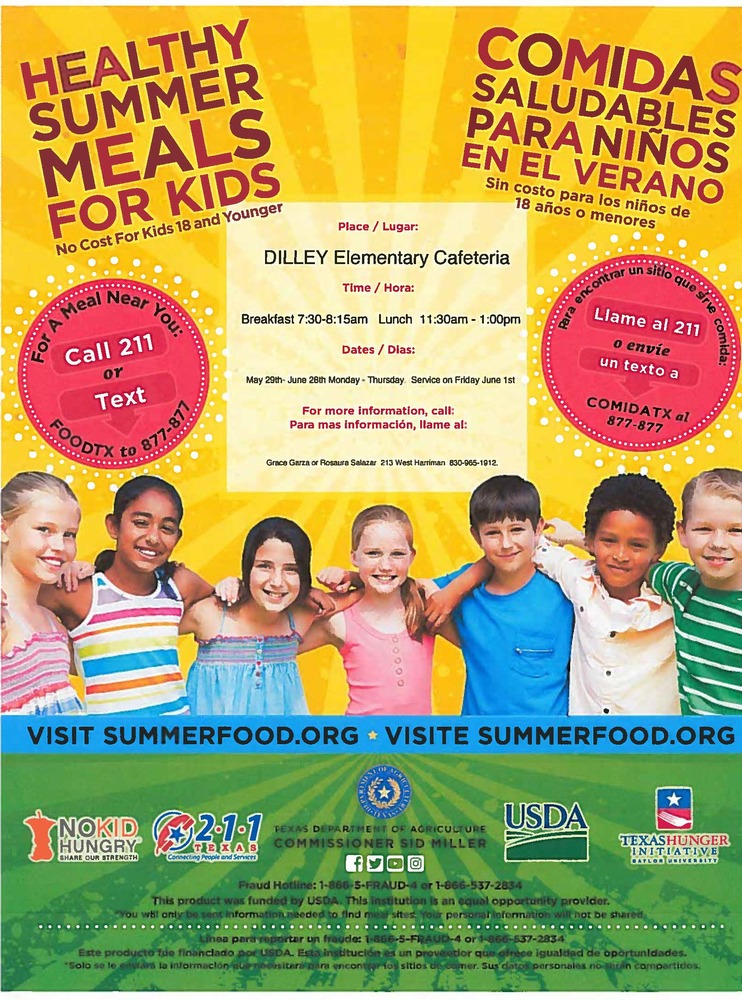 Summer Breakfast/Lunch Program Information